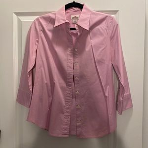 J Crew pink button down, 3/4 sleeves